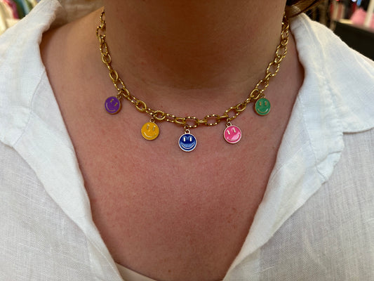 Ketting Smiley multicolor