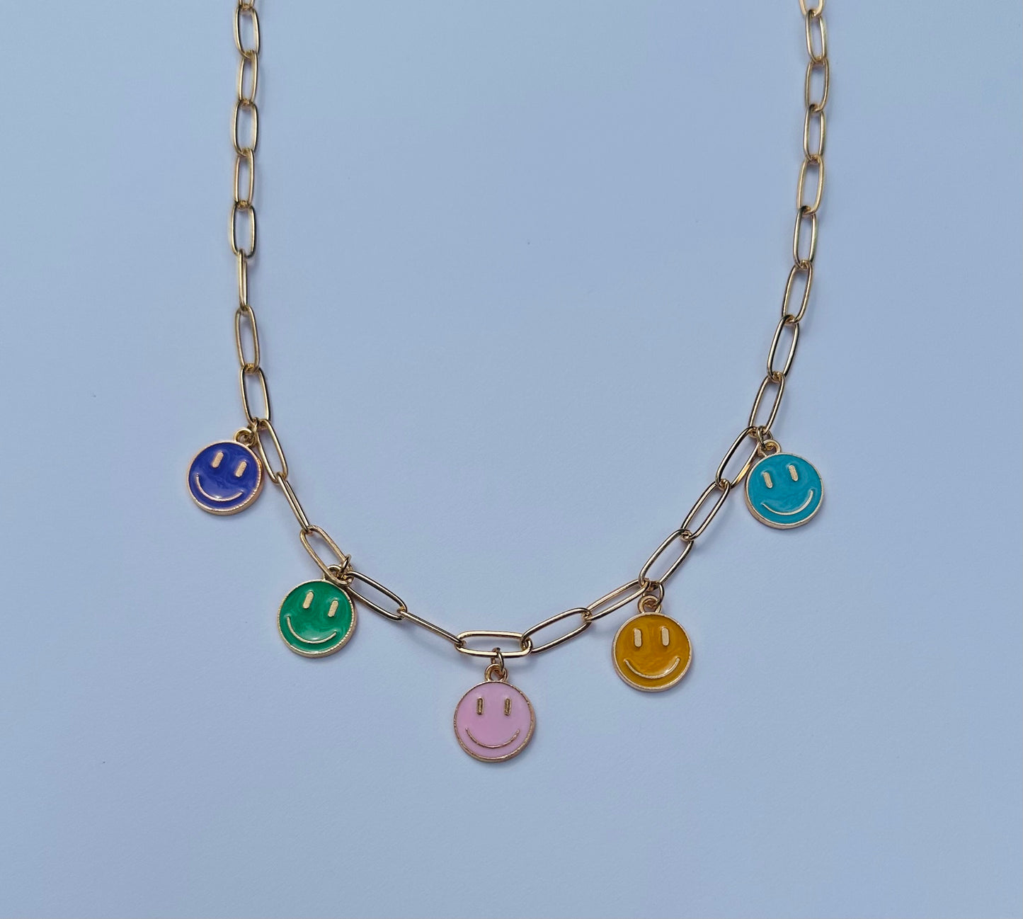 Ketting Smiley Pastel